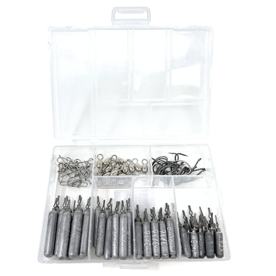 Reaction Tackle lead drop shot weights, 1/8 oz, in a 25-pack, ideal for fishing weights bulk packs and kits.