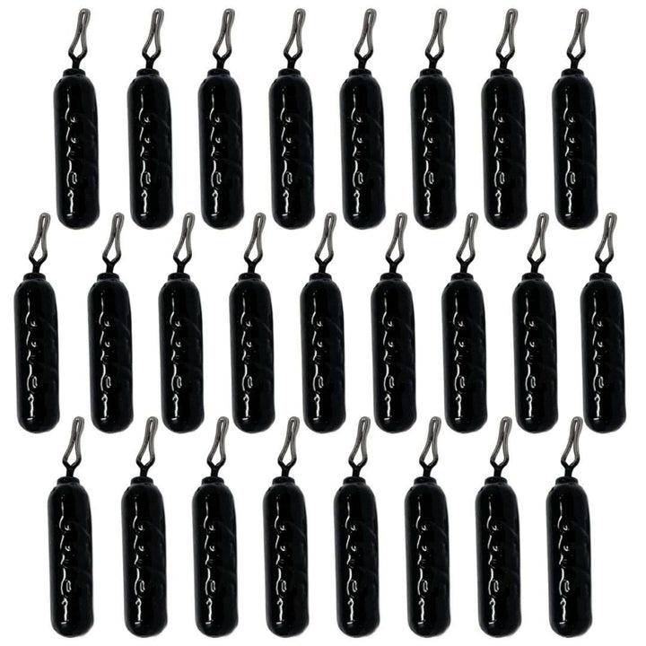 Reaction Tackle lead drop shot weights, 1/8 oz, in a 25-pack, showing the bulk pack of fishing weights for drop shot rigs.