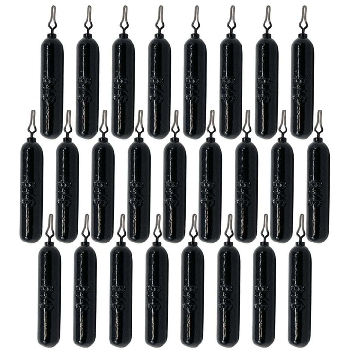 Reaction Tackle lead drop shot weights, 1/8 oz, in a 25-pack, designed for fishing drop shot rigs, bulk kit of lead fishing weights.