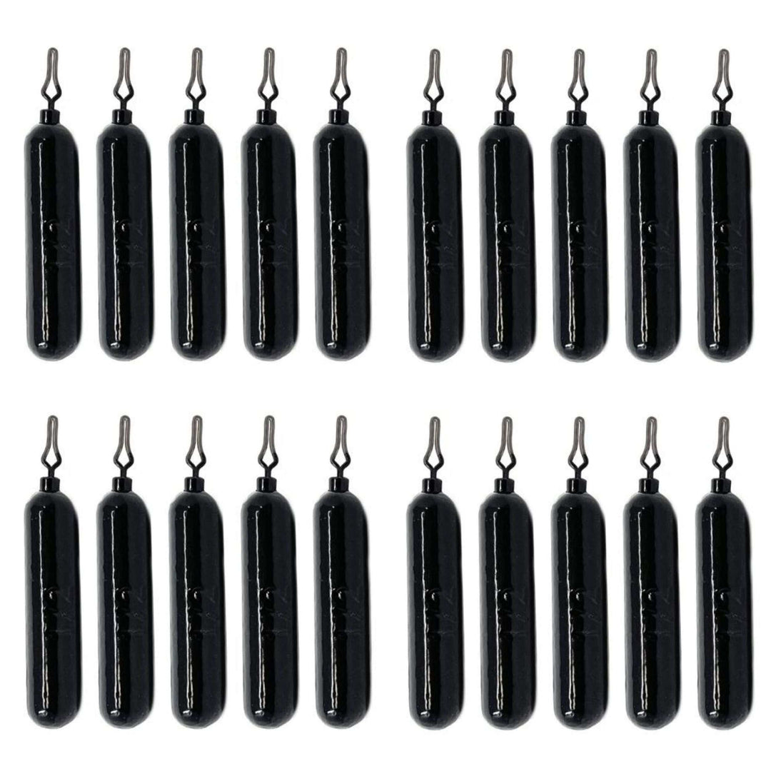 Reaction Tackle lead drop shot weights in 1/8 oz, 25-pack, shown in bulk pack for fishing drop shot rigs.