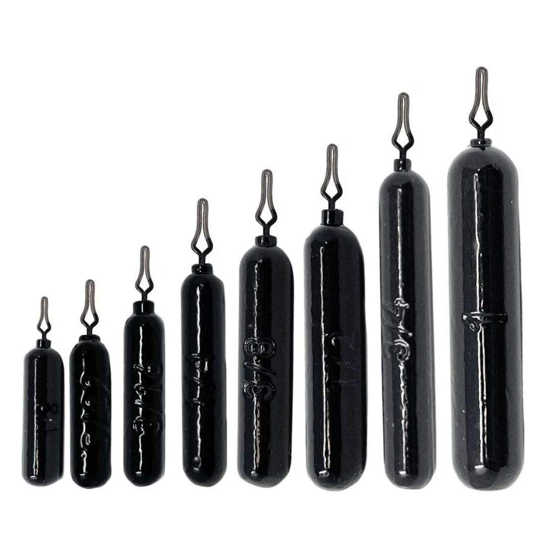 Reaction Tackle lead drop shot weights, 1/8 oz, in a 25-pack, designed for fishing drop shot rigs in bulk or kits.