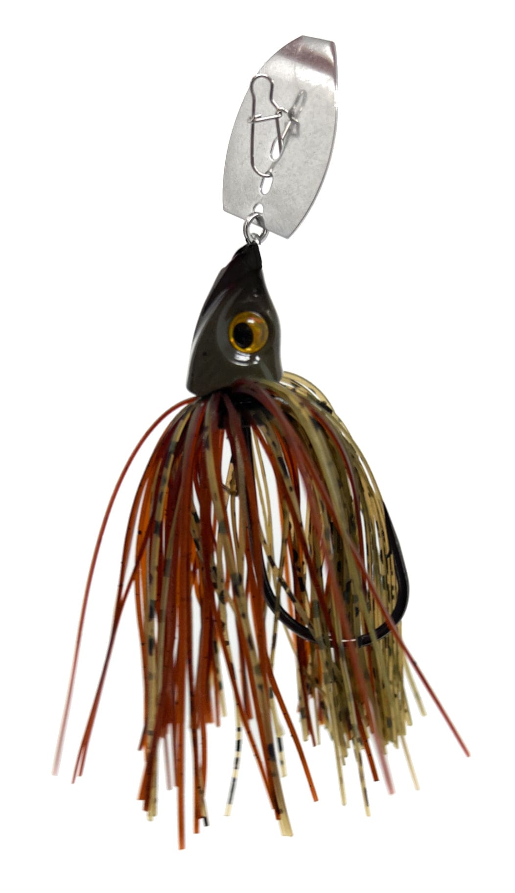 Reaction Tackle Tungsten Vibrating Bladed Swim Jigs, 2-pack, showing detailed blades and tungsten construction for fishing success.