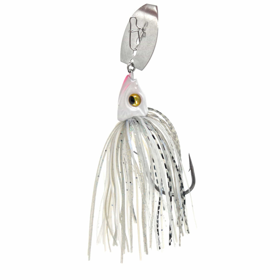Reaction Tackle Tungsten Vibrating Bladed Swim Jigs, 2-pack, featuring sleek bladed design and vibrant color for bass fishing.