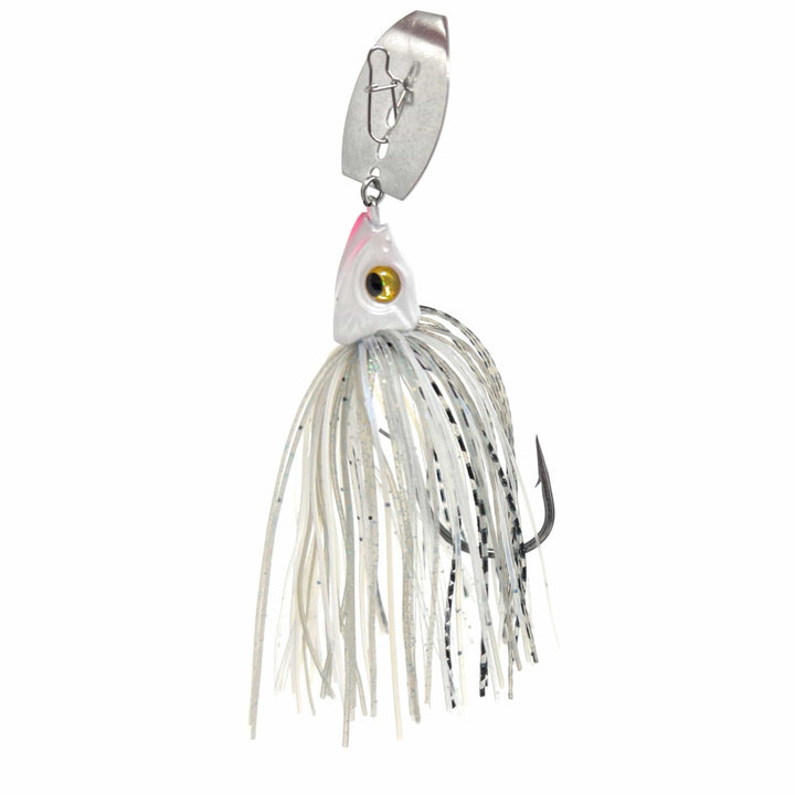Reaction Tackle Tungsten Vibrating Bladed Swim Jigs, 2-pack, featuring sleek bladed design and vibrant color for bass fishing.