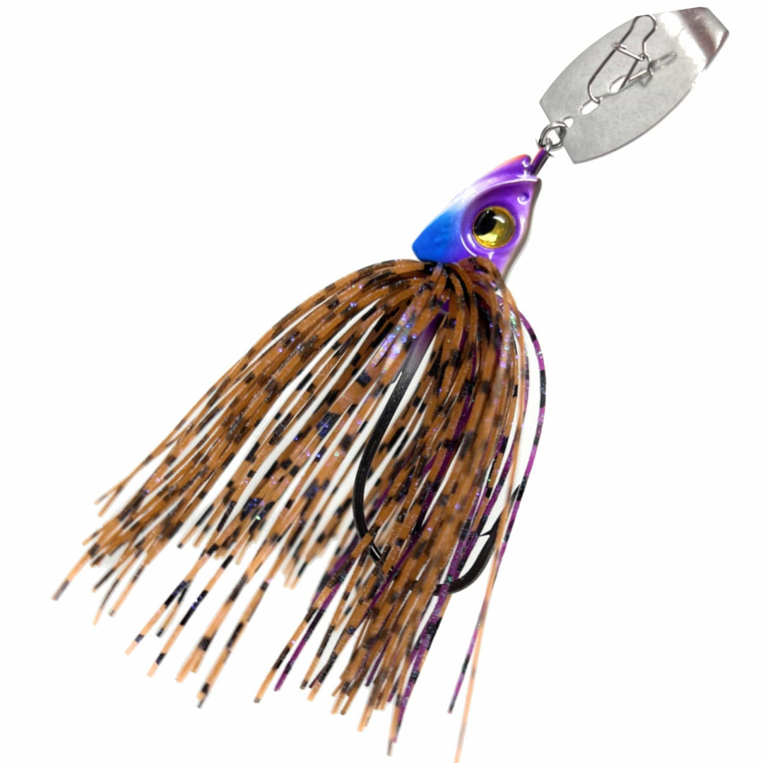 Reaction Tackle Tungsten Vibrating Bladed Swim Jigs 2-pack, featuring sleek blades and durable tungsten for bass fishing.