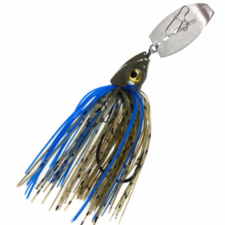 Reaction Tackle Tungsten Vibrating Bladed Swim Jigs 2-Pack with sleek blades for improved fish attraction.