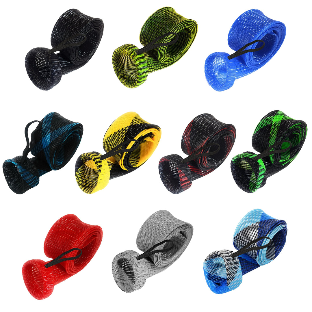 Two black Reaction Tackle fishing rod covers, protective rod sleeves for casting rods, 25 x 67-inch size, 2-pack for gear protection.