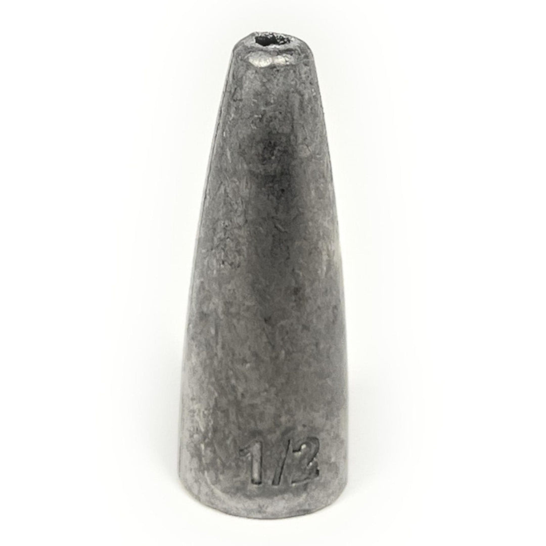 Reaction Tackle Lead Worm Weights, 1/16 oz green pumpkin sinkers, 25-pack, suitable for fishing and bait presentation.