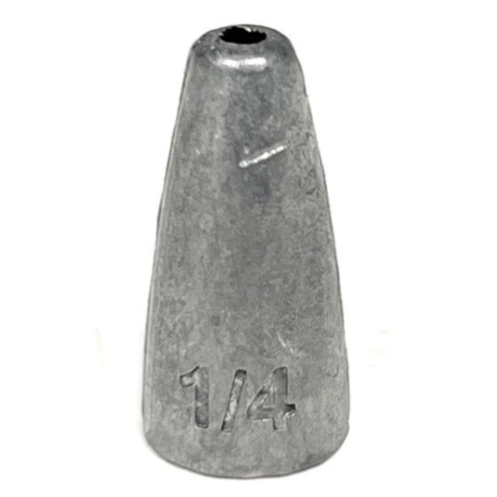 Reaction Tackle Lead Worm Weights, 25-pack of green pumpkin sinkers and weights for fishing, 1/16 oz.
