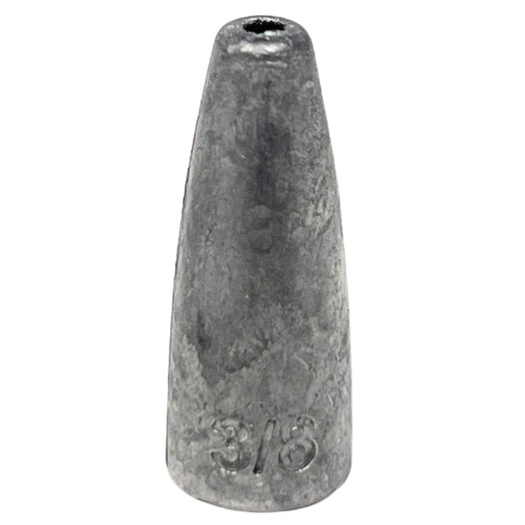 Reaction Tackle Lead Worm Weights, 1/16 oz green pumpkin sinkers in a 25-pack for fishing tackle and bait presentation.
