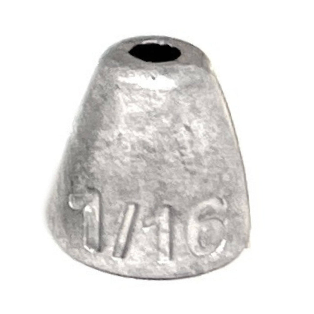 Reaction Tackle Lead Worm Weights 1/16 oz green pumpkin sinkers, 25-pack, ideal for fishing with soft plastic worms and bait.