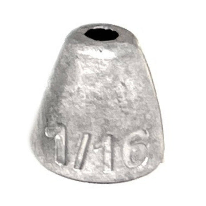 Reaction Tackle Lead Worm Weights 1/16 oz green pumpkin sinkers, 25-pack, ideal for fishing with soft plastic worms and bait.