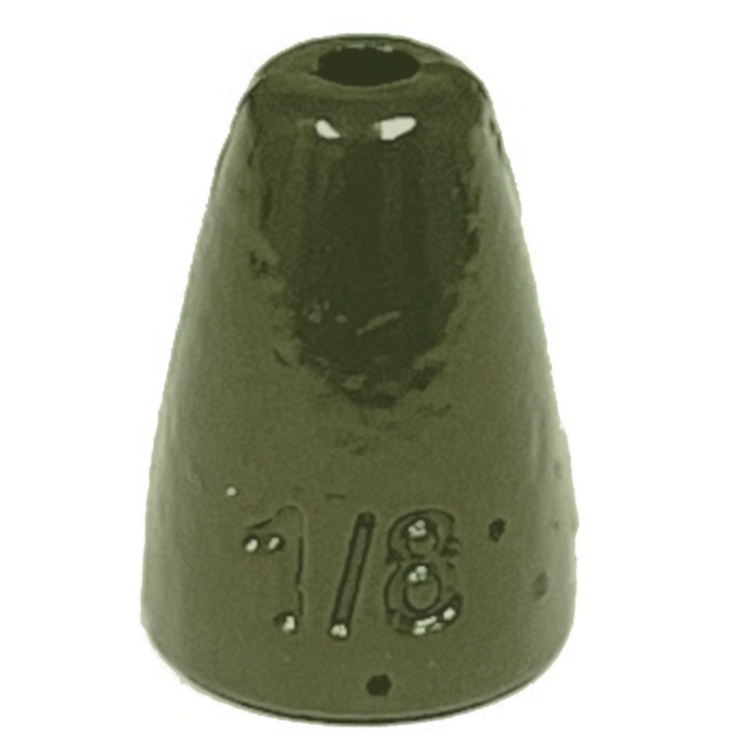 Reaction Tackle Lead Worm Weights 1/16 oz green pumpkin sinkers, 25-pack for fishing bait and lure setups