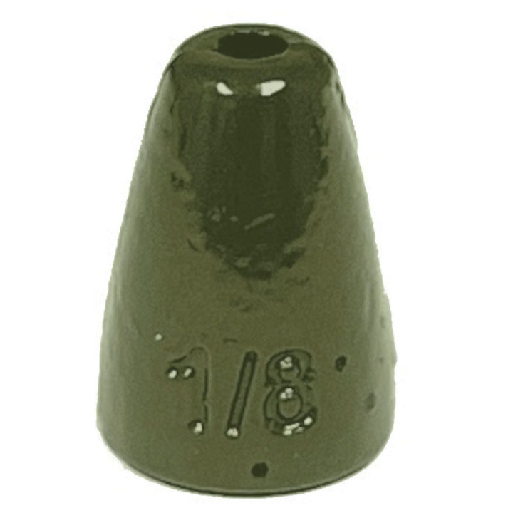 Reaction Tackle Lead Worm Weights 1/16 oz green pumpkin sinkers, 25-pack for fishing bait and lure setups