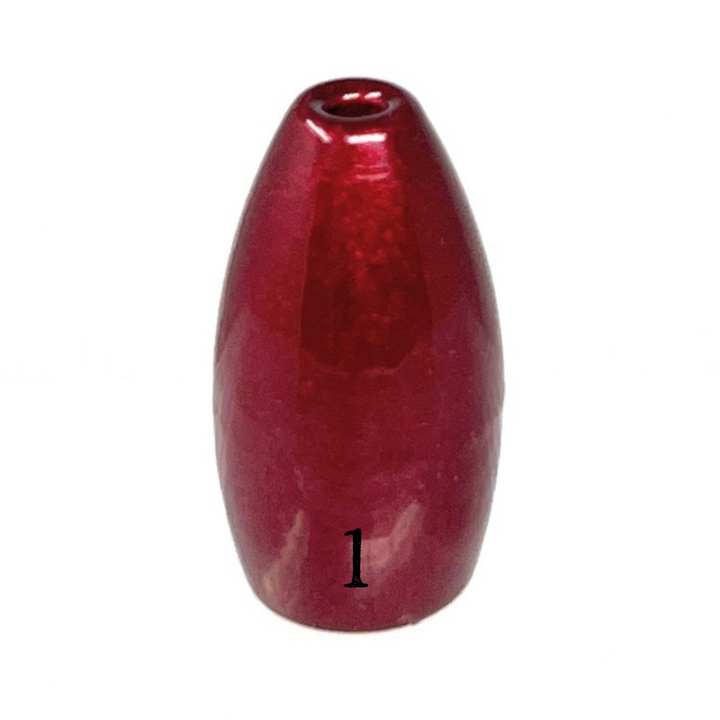 Reaction Tackle Tungsten Flipping Weights sinkers in green pumpkin, 3/8 oz, ideal for bass fishing, shown in a pack of six.