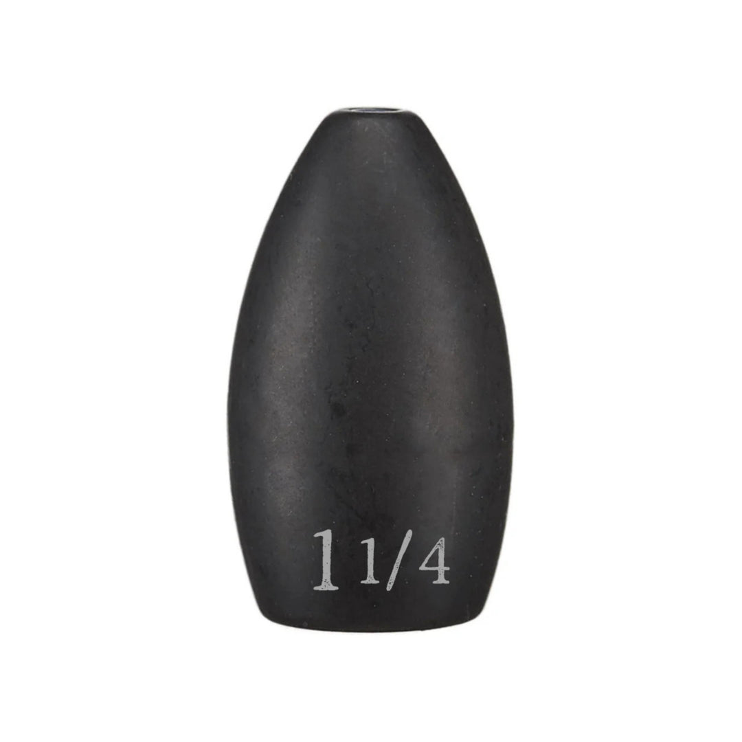 Reaction Tackle Tungsten Flipping Weights sinkers in green pumpkin, 3/8 oz, designed for bass fishing, shown in pack of six.