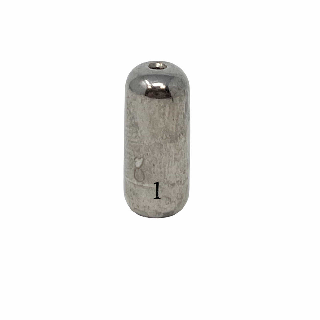 Reaction Tackle tungsten barrel weights in silver, 1/8 oz, pack of 8, designed for fishing and weight customization.