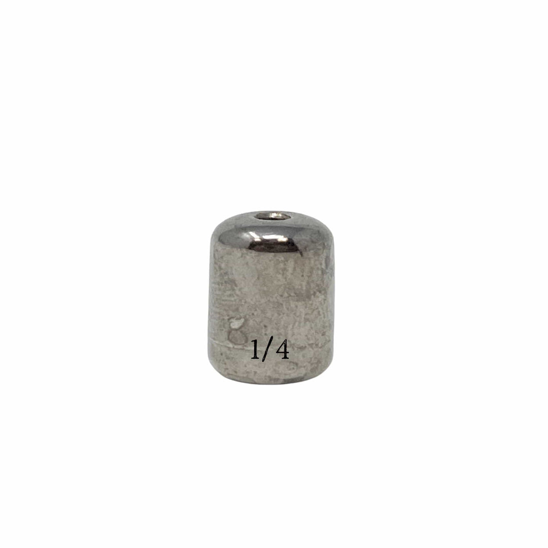Reaction Tackle tungsten barrel weights in silver, 1/8 oz, pack of 8 for fishing and tackle use