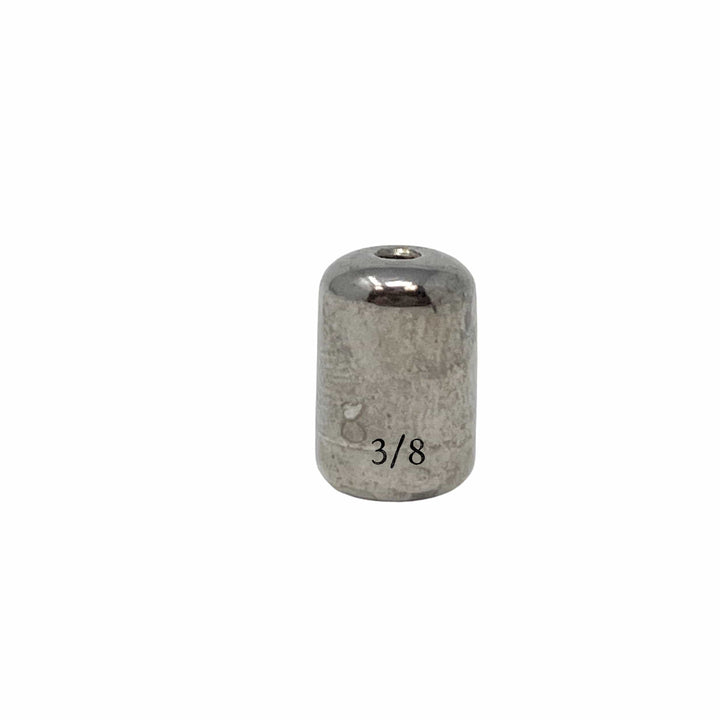 Reaction Tackle tungsten barrel weights in silver, 1/8 oz, set of 8, designed for fishing and tackle applications.