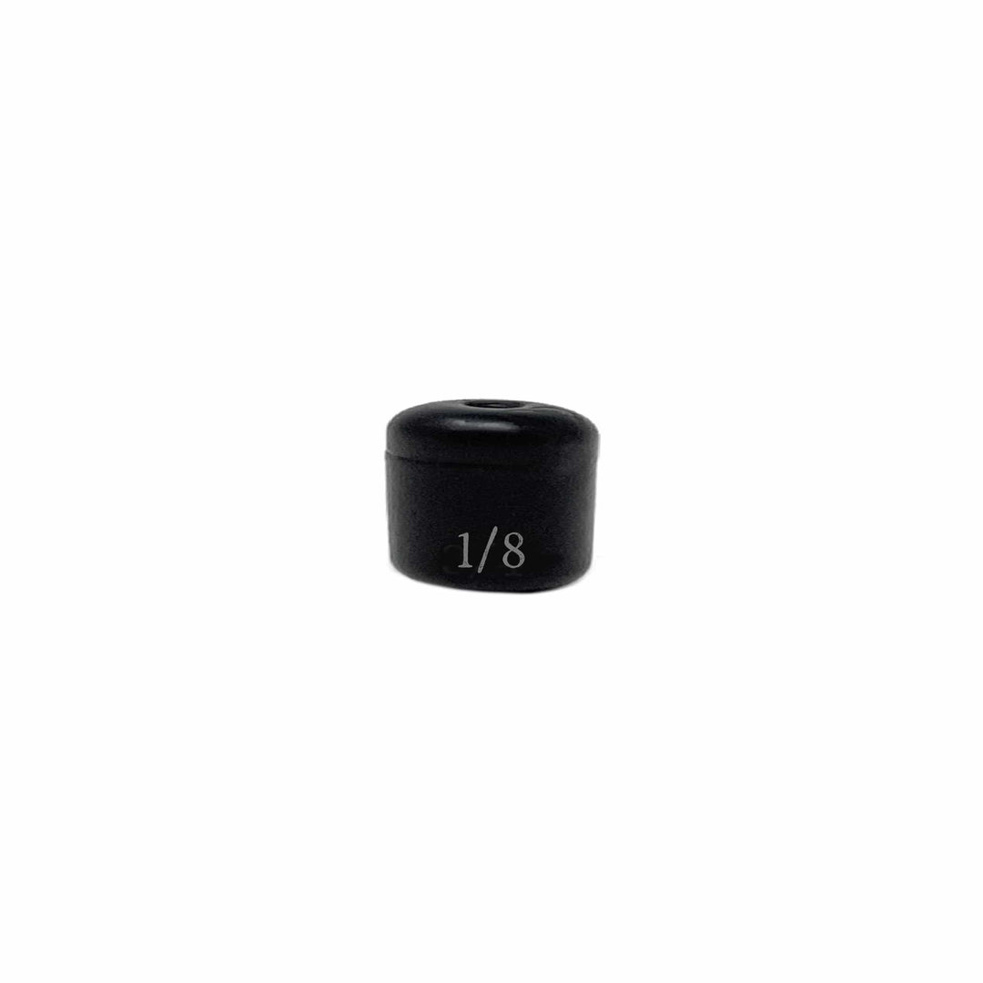 Reaction Tackle tungsten barrel weights in silver, 1/8 oz, pack of 8, designed for fishing line and lure adjustments.