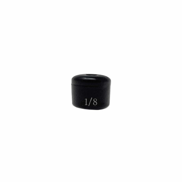 Reaction Tackle tungsten barrel weights in silver, 1/8 oz, pack of 8, designed for fishing line and lure adjustments.