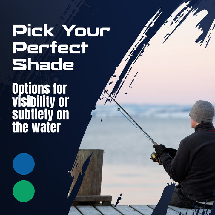 Reaction Tackle braided fishing line, 5X strength, made in the USA, close-up of the durable, tightly woven fishing line.