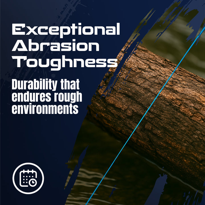 Reaction Tackle braided fishing line, 5X, in clear detail showing the packaging and braid texture for USA-made fishing gear.