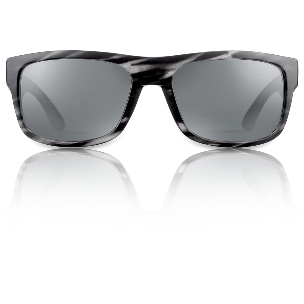 RedFin Polarized Fripp fishing sunglasses with polarized lenses and black frame, designed for outdoor fishing activities.