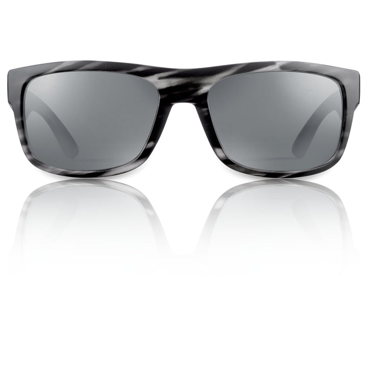 RedFin Polarized Fripp fishing sunglasses with polarized lenses and black frame, designed for outdoor fishing activities.