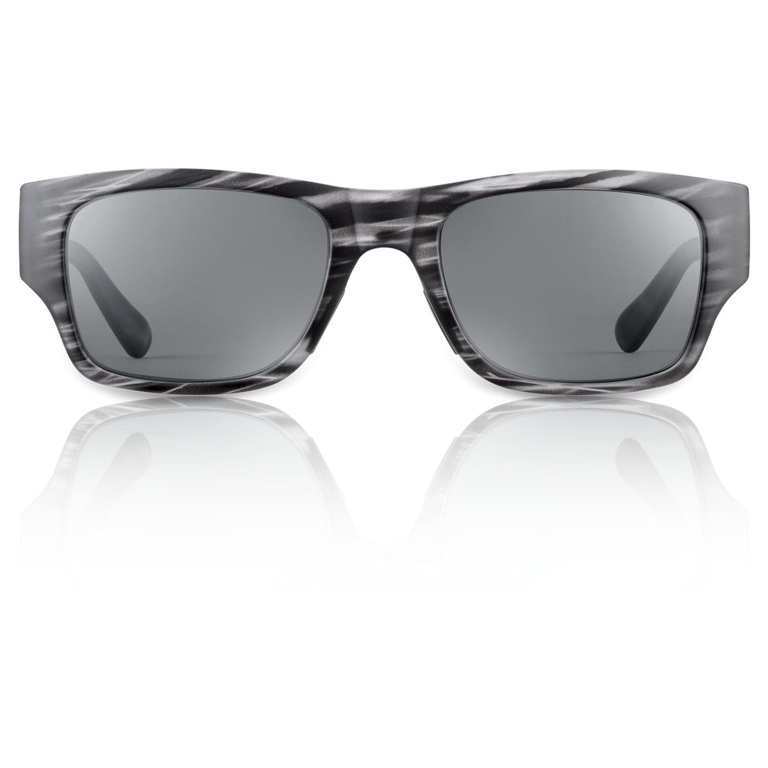 RedFin Polarized Montego fishing sunglasses with black frames and polarized lenses, suitable for outdoor fishing activities.