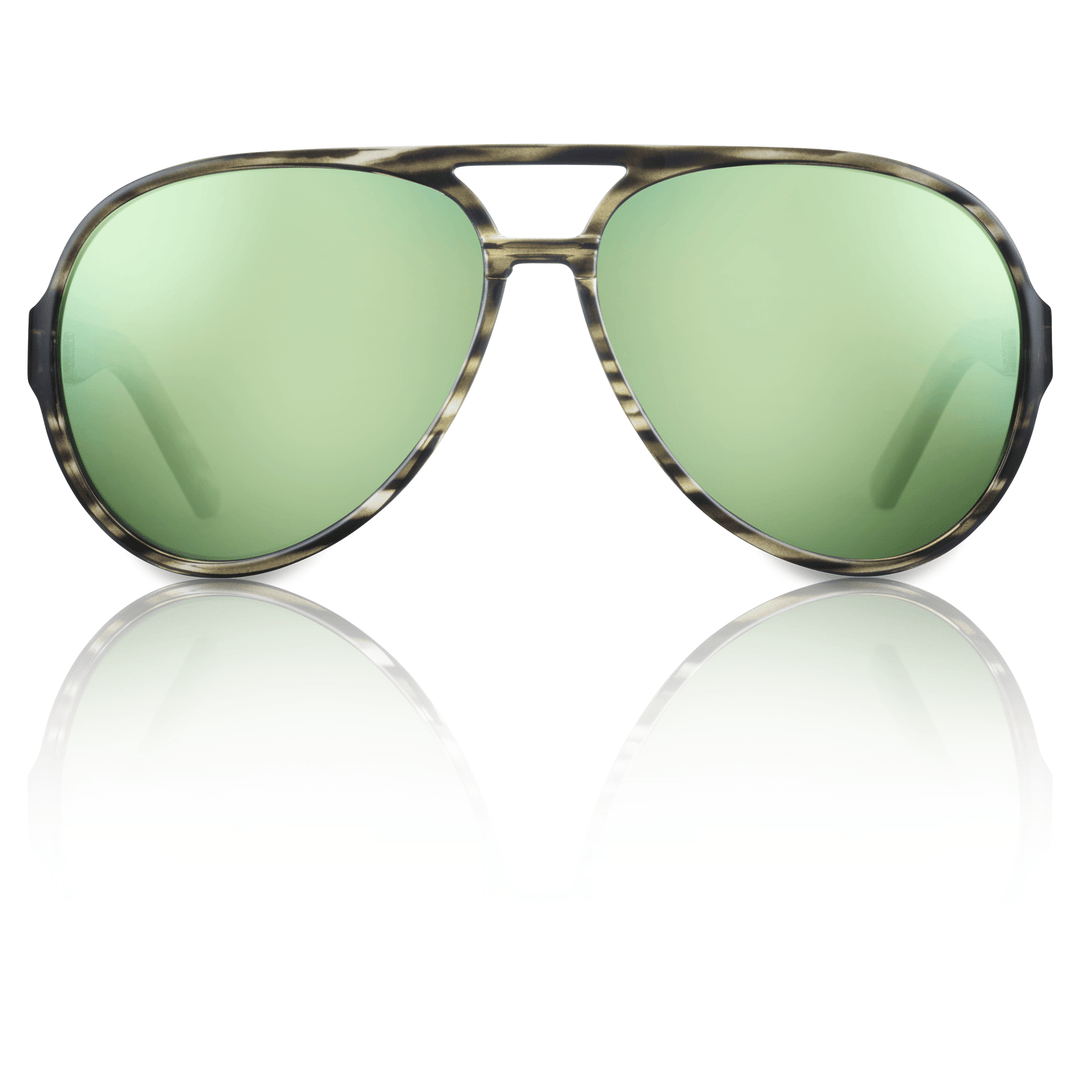 RedFin Polarized Savannah fishing sunglasses with driftwood and seagrass frame, polarized lenses for outdoor fishing protection