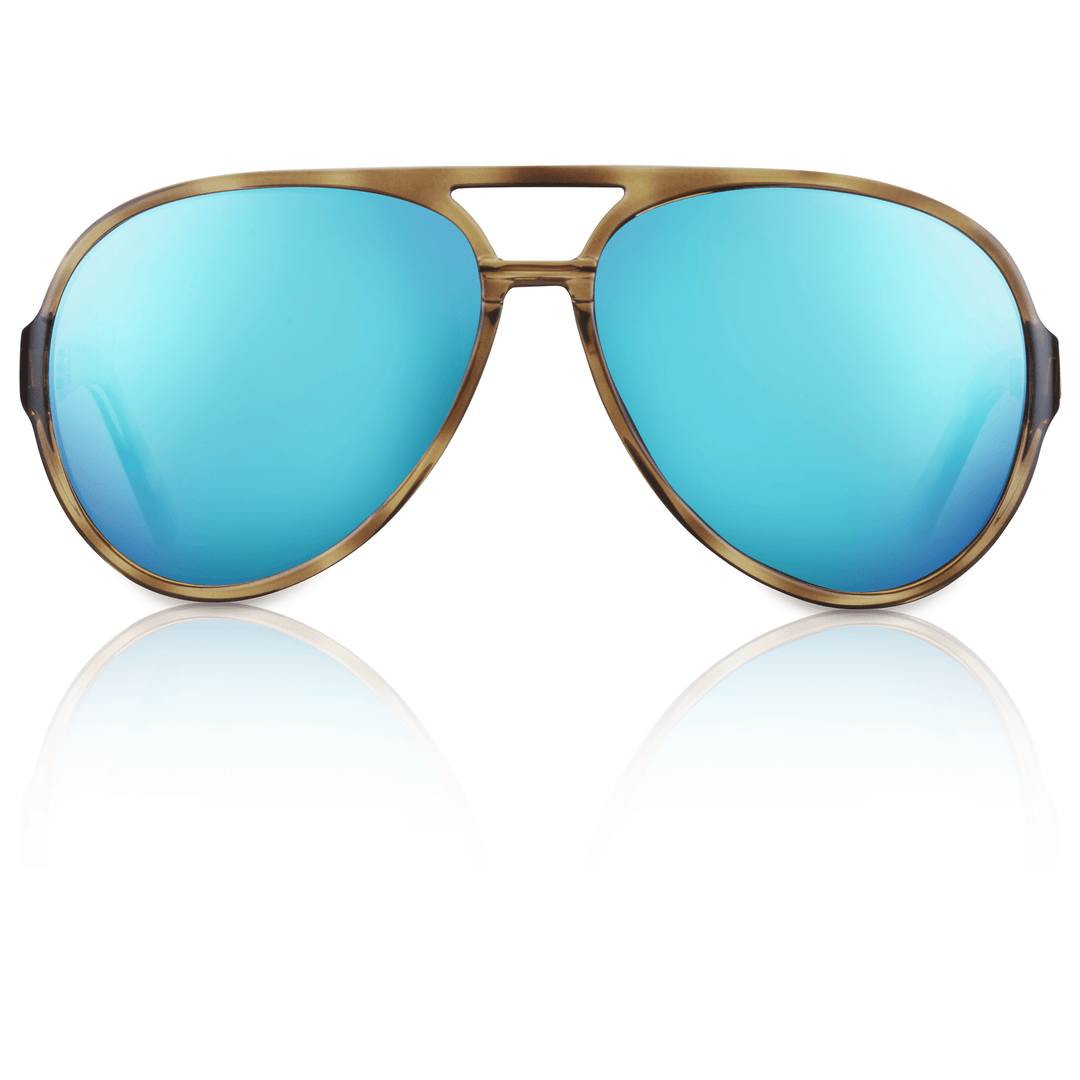 RedFin Polarized Savannah fishing sunglasses with driftwood and seagrass frames, featuring polarized lenses for outdoor fishing.
