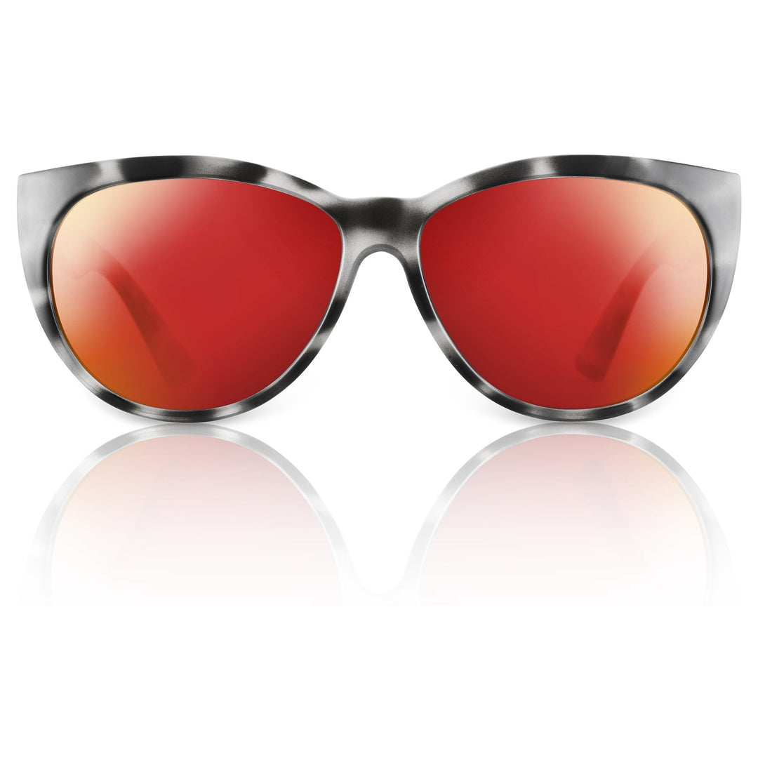 RedFin Polarized Key Largo fishing sunglasses with black frame and polarized lenses, designed for outdoor and fishing activities.