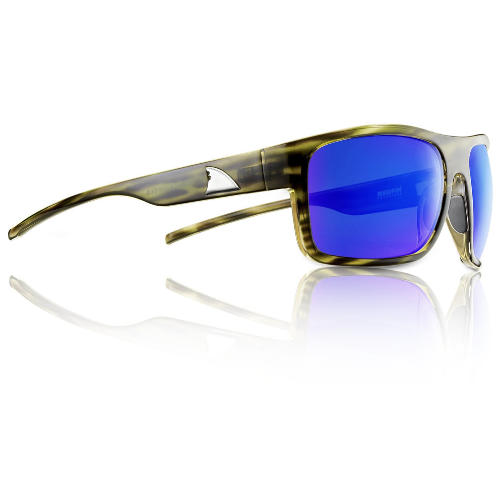 RedFin Polarized Big Ship fishing sunglasses with polarized lenses and black frame, featuring sleek design and tinted lenses.
