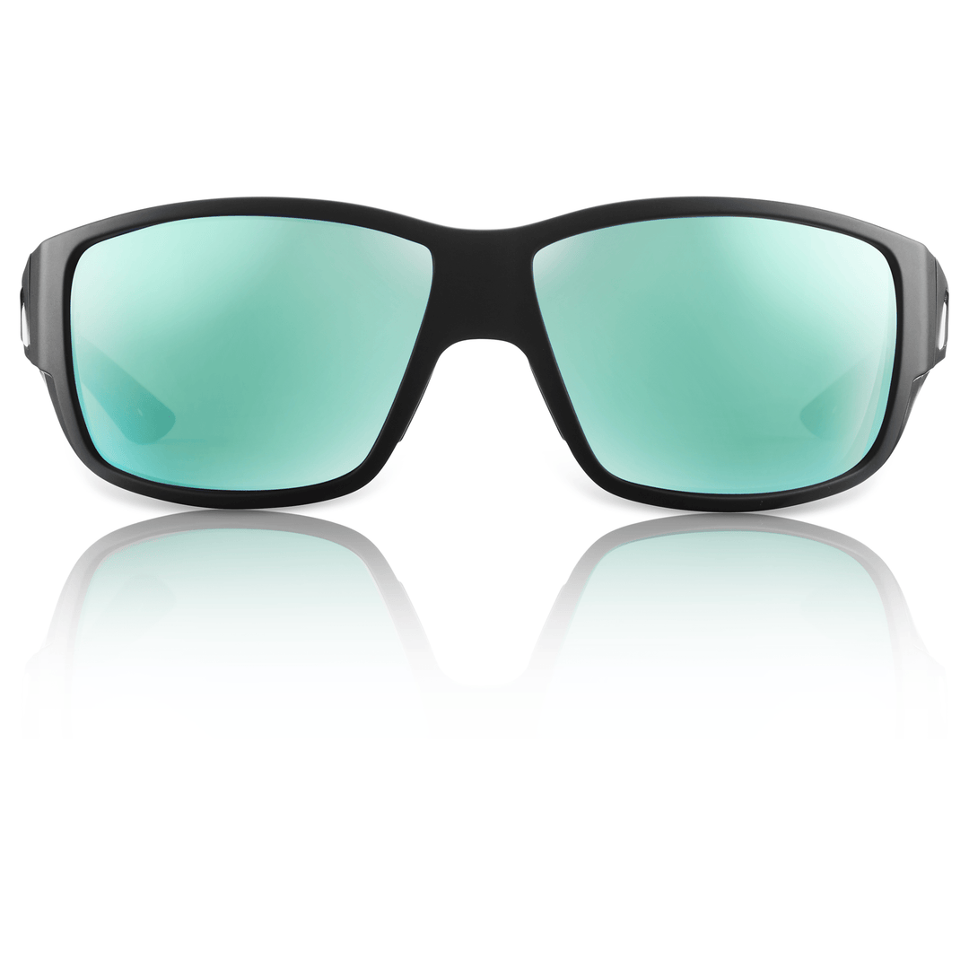 RedFin Polarized Grand Banks XL fishing sunglasses with polarized lenses and sporty frame, designed for outdoor fishing activities.