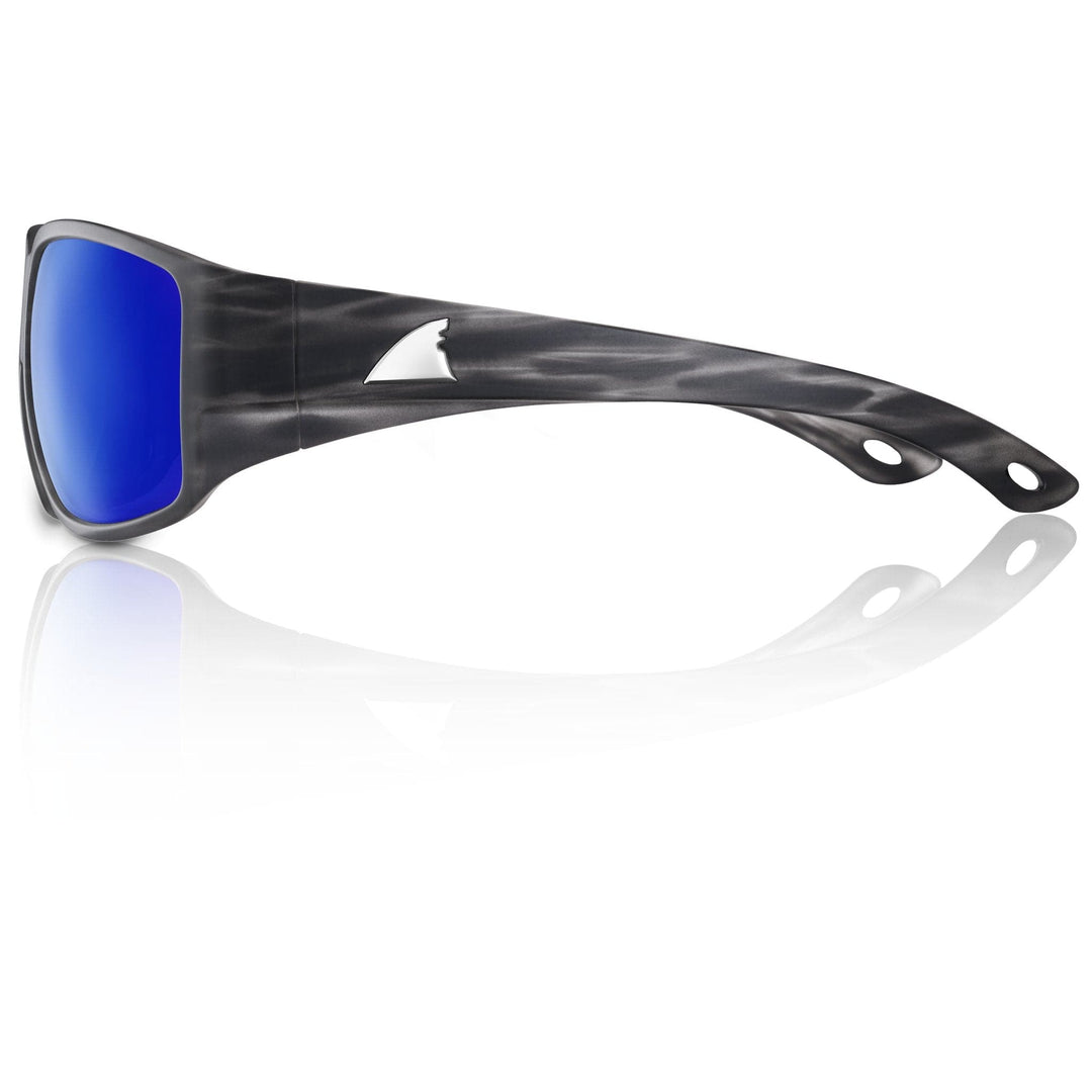 RedFin Polarized Grand Banks XL fishing sunglasses with polarized lenses, black frames, and sporty design.