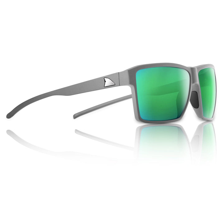 RedFin Polarized Hatteras fishing sunglasses with black frames and polarized lenses, designed for outdoor fishing activities.
