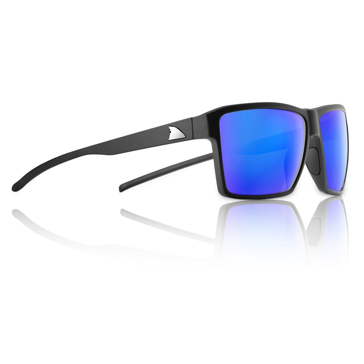RedFin Polarized Hatteras fishing sunglasses with black frames and polarized lenses, suitable for outdoor fishing activities.