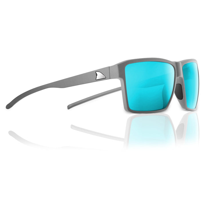 RedFin Polarized Hatteras fishing sunglasses with polarized lenses and black frames, designed for outdoor fishing activities.