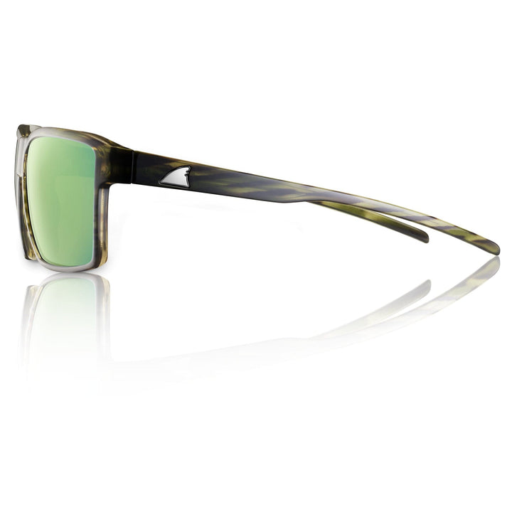 RedFin Polarized Hatteras fishing sunglasses with black frames and polarized lenses, perfect for outdoor fishing activities.