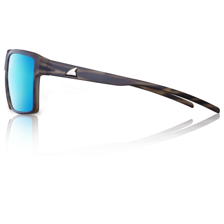 RedFin Polarized Hatteras fishing sunglasses with black frame and polarized lenses, designed for outdoor and fishing activities.