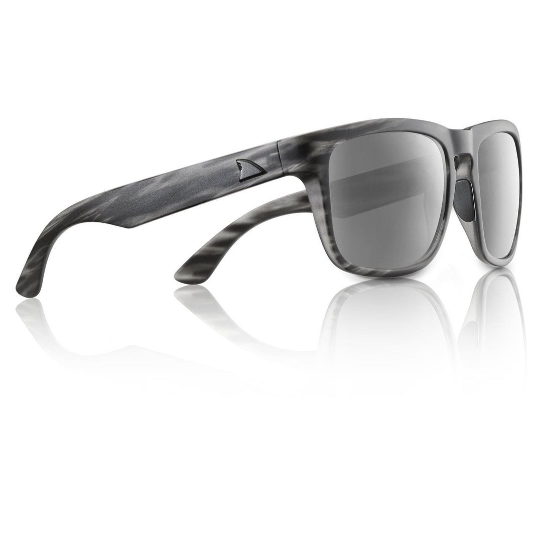 RedFin Polarized Tybee fishing sunglasses with matte honey drift frame and Gulf blue polarized lenses.