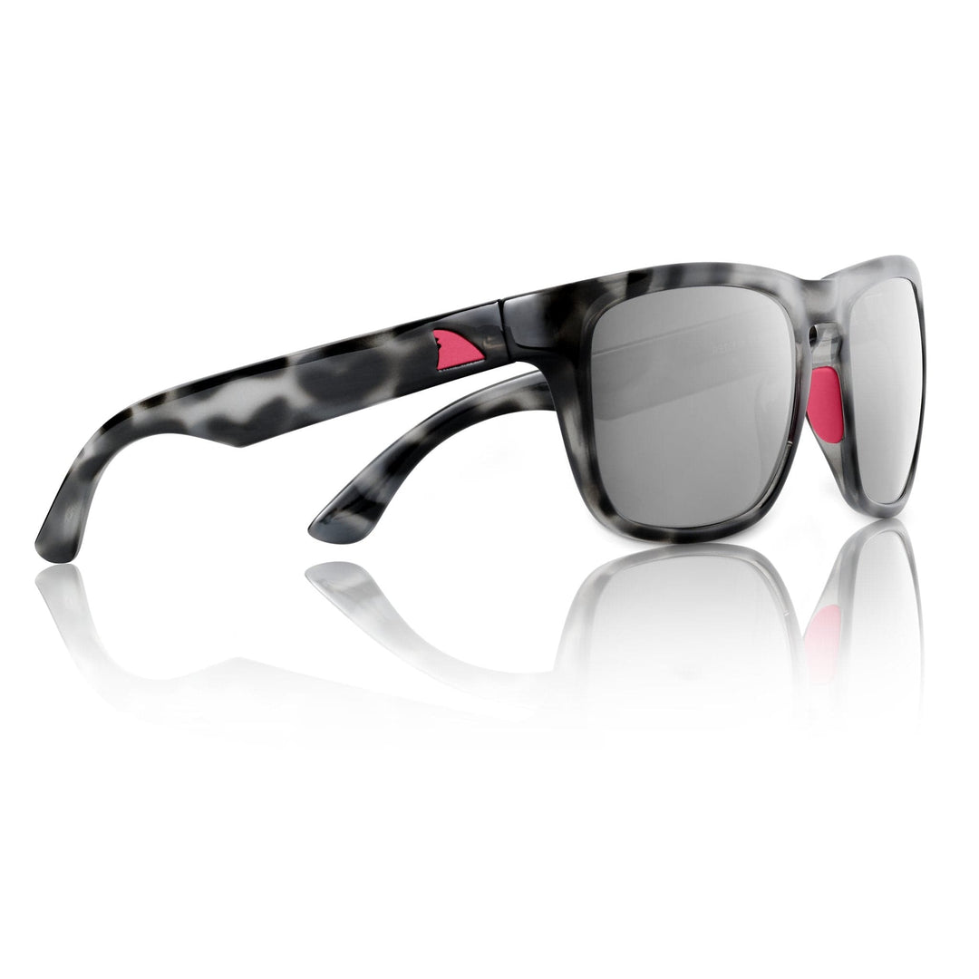 RedFin Polarized Tybee fishing sunglasses with matte honey drift frame and Gulf blue polarized lenses, designed for outdoor fishing.