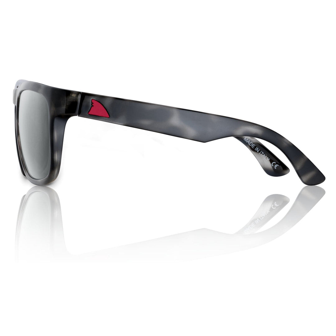 RedFin Polarized Tybee fishing sunglasses with matte honey drift frames and blue lenses, designed for outdoor fishing adventures.