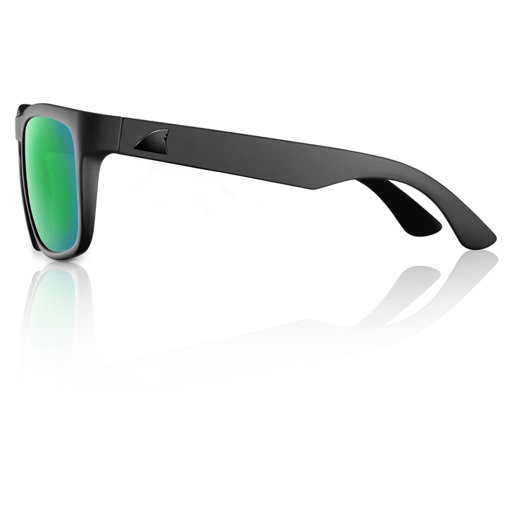 RedFin Polarized Tybee fishing sunglasses with matte honey drift frame and Gulf blue lenses, designed for outdoor fishing activities.