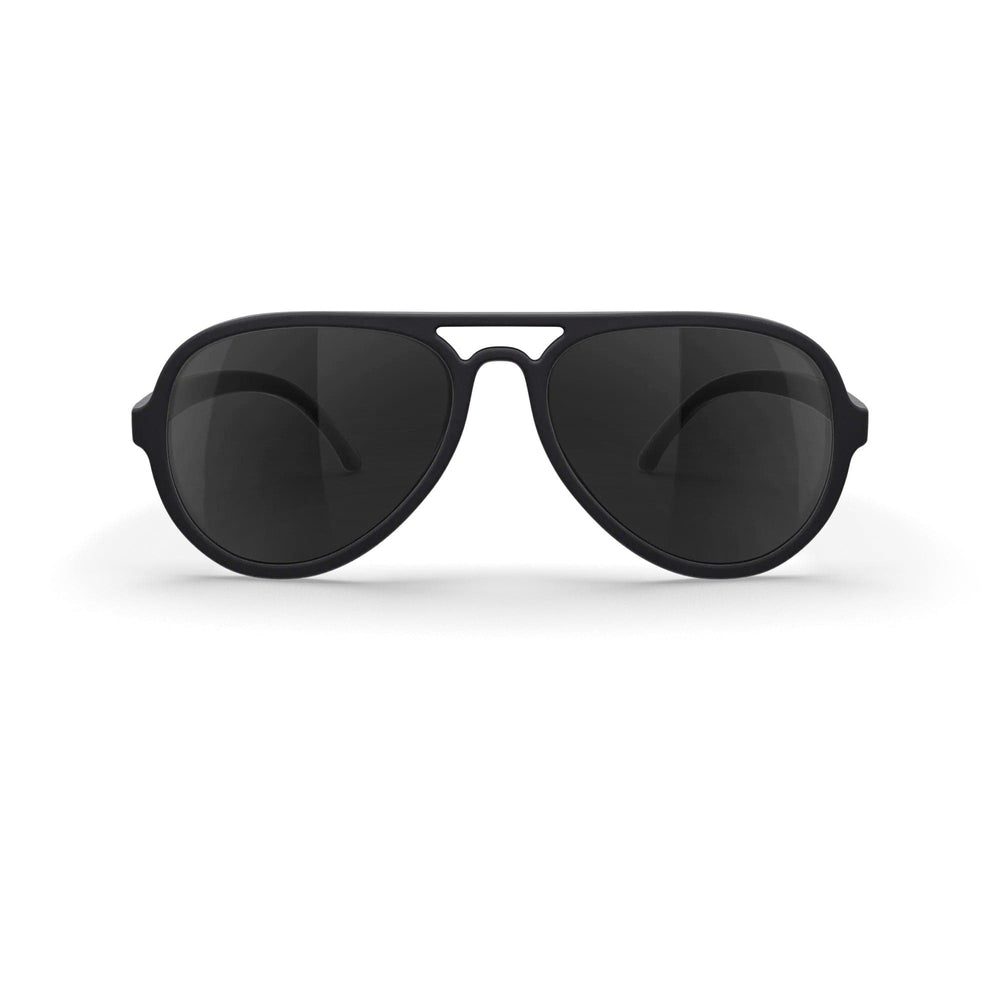REKS® aviator polycarbonate sunglasses with black frames and red mirrored lenses, stylish and durable eyewear for UV protection
