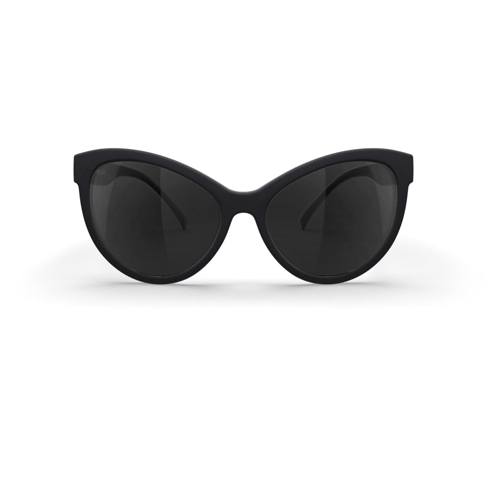 REKS® Cat Eye Polarized Sunglasses with silver mirror polycarbonate lenses, stylish and protective eyewear for women.