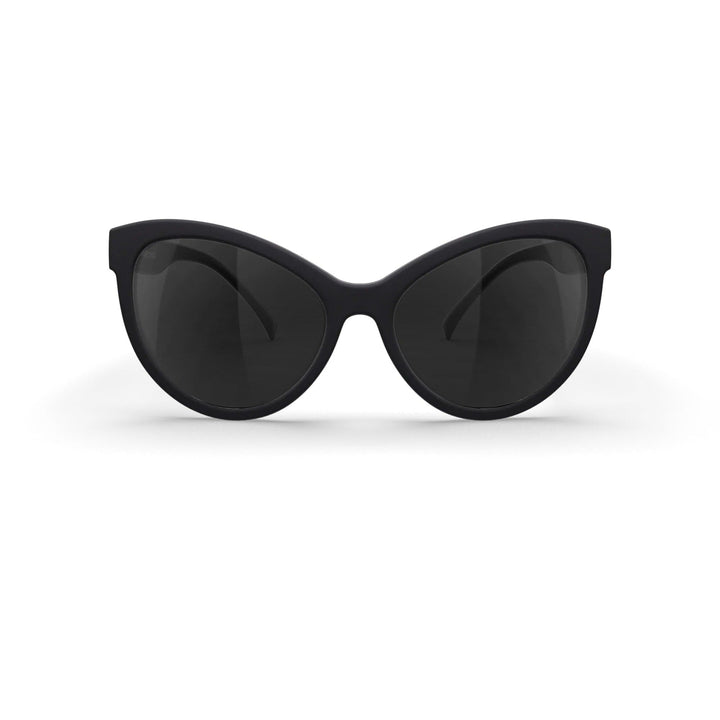 REKS® Cat Eye Polarized Sunglasses with silver mirror polycarbonate lenses, stylish and protective eyewear for women.