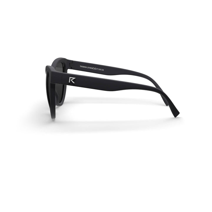 REKS® cat eye polarized sunglasses with silver mirror lenses, made of durable polycarbonate for stylish eye protection.