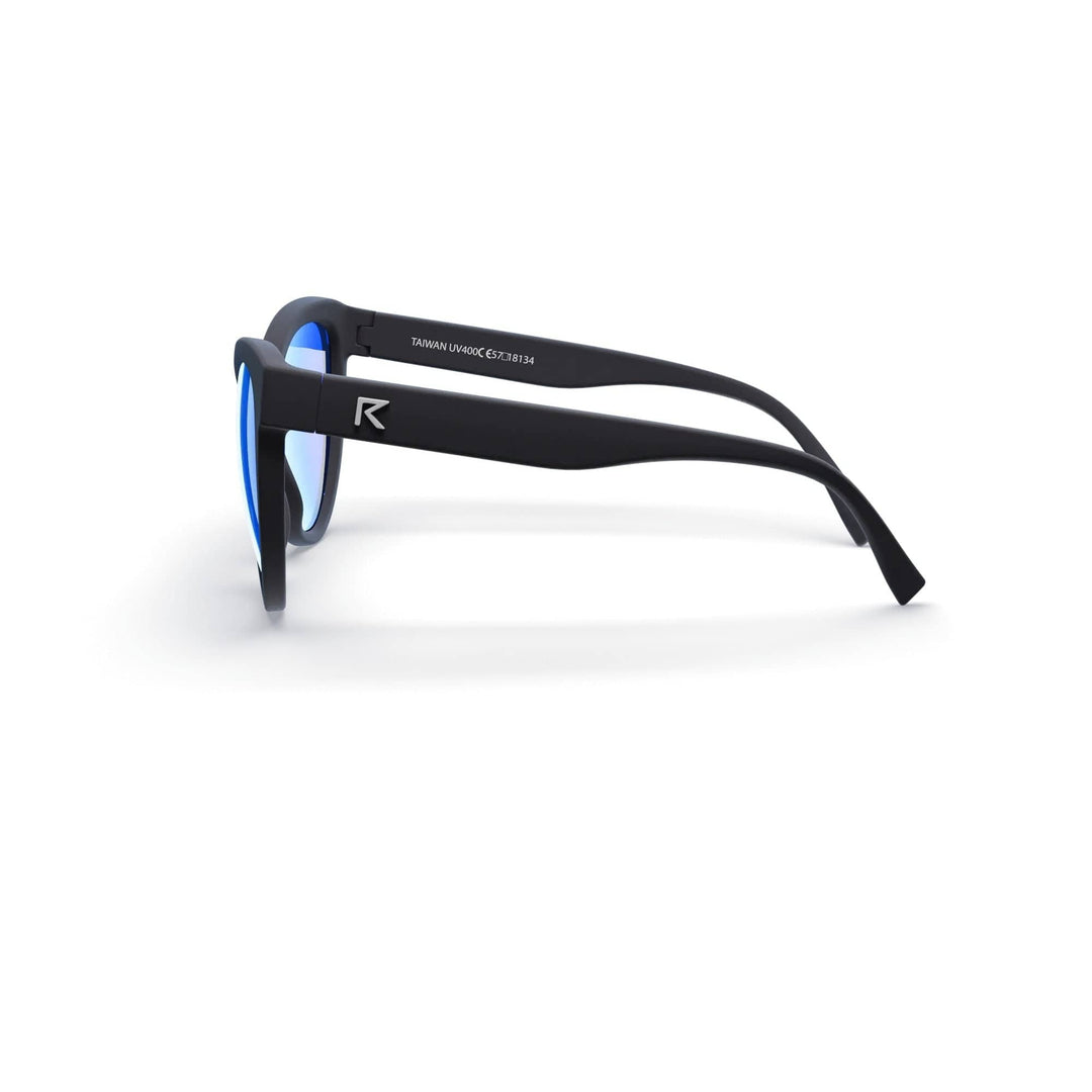 REKS® cat eye polarized sunglasses with silver mirror polycarbonate lenses, stylish and UV protective for women.